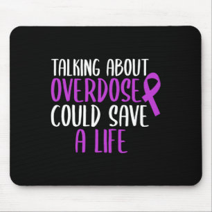 Mousepad Sobre Overdose Pode Salvar Uma Vida Laço Roxo
