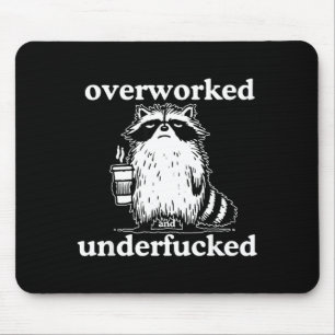 Mousepad Sobrecarregado E Subestimado Guaxinim Divertido Fr