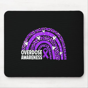 Mousepad Sobredosagem do arco-íris do leopardo Mês Ri Roxo