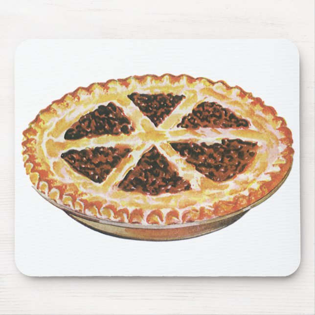 Mousepad Sobremesa Comida Antiga, Torta de Pecã Fresca Assa (Frente)