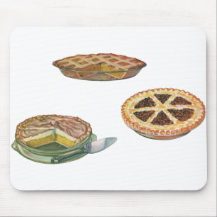 Mousepad Sobremesas Antigas, Tortas de Ação de Graças, Abób
