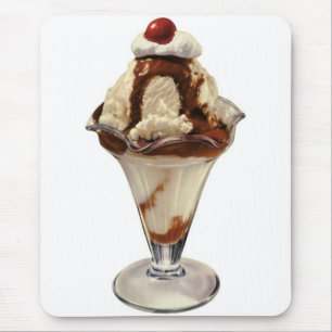 Mousepad Sobremesas quentes do Sundae do sorvete do Fudge