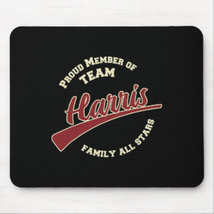 Mousepad Sobrenome da família Harris