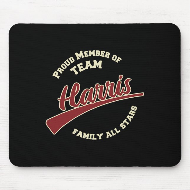 Mousepad Sobrenome da família Harris (Frente)