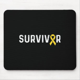 Mousepad Sobrevivência da Fita de Conhecimento do Cancer In