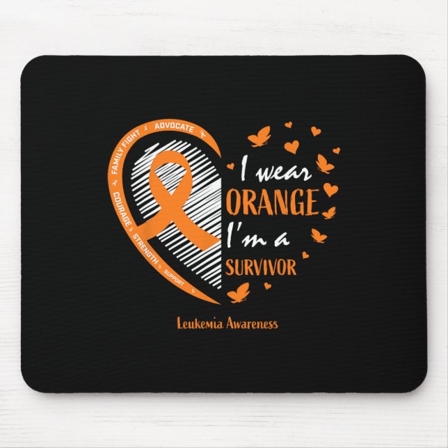 Mousepad Sobrevivência de Leucemia Presente Mulheres Homens (Frente)