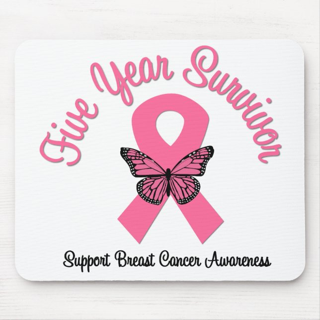 Mousepad Sobrevivência do Cancer de 5 anos (Frente)