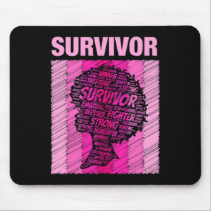 Mousepad Sobrevivente afro-americana sobrevivente de câncer