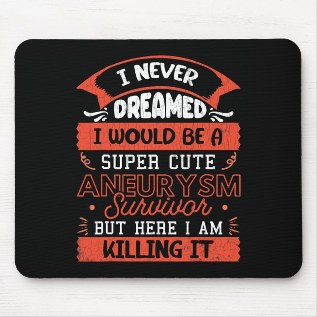 Mousepad Sobrevivente de Aneurisma Cerebral Adorável Consci (Frente)