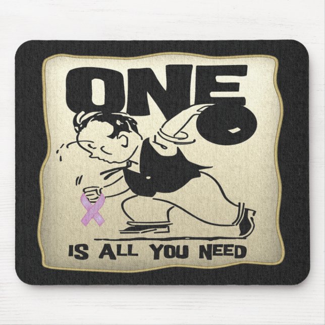 Mousepad Sobrevivente de câncer Testicular engraçado (Frente)