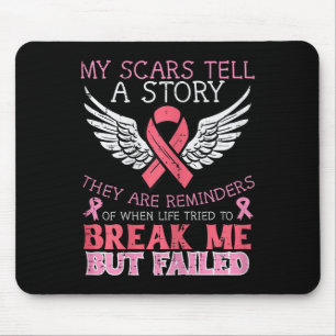 Mousepad Sobrevivente do Câncer da Mama Minha cicatriz Cont