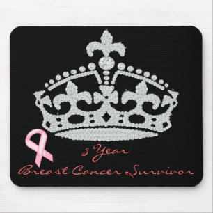 Mousepad Sobrevivente do cancro da mama - princesa Coroa do