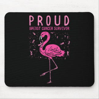Mousepad Sobrevivente Flamingo Pink Cancer de Consciência