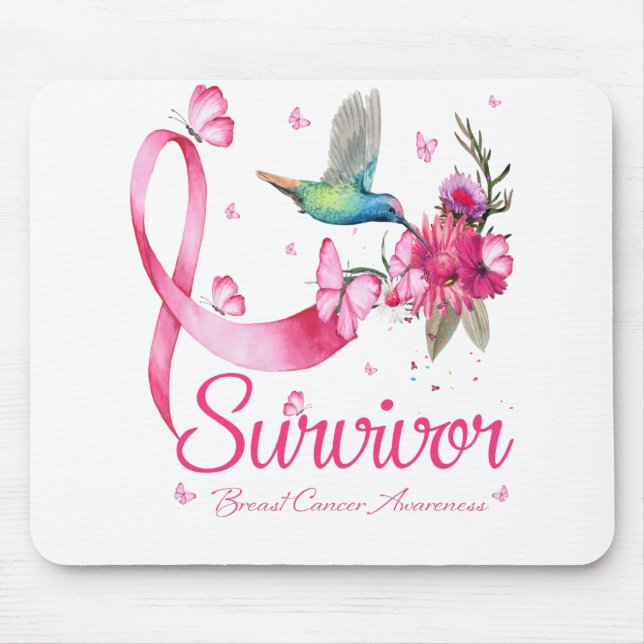 Mousepad Sobrevivente Hummingbird Fita Cancer (Frente)