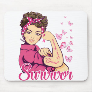Mousepad Sobrevivente Rosie Riveter Sensibilização para o C