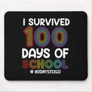 Mousepad Sobreviveram 100 Dias De Escola 80 Dias Para Ir Pr