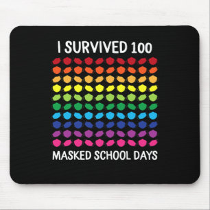 Mousepad Sobreviveram 100 Dias Escolares Mascarados 100º Di