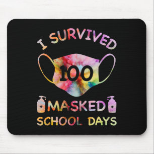 Mousepad Sobreviveram 100 Dias Escolares Mascarados Para Cr