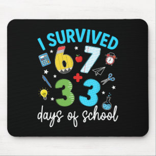Mousepad Sobrevivi 67 33 Dias De Escola Professores do 100º