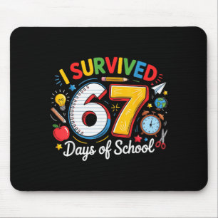 Mousepad Sobrevivi 67 Dias De Escola Engraçado 6 7 Meme Pro