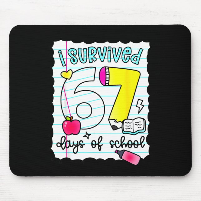 Mousepad Sobrevivi 67 Dias De Professor Aluno Seis S (Frente)