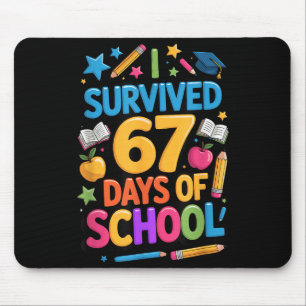 Mousepad Sobrevivi a 67 Dias de Aula Aluno Professor Engraç