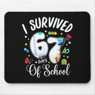 Mousepad Sobrevivi a 67 Dias de Aula Meme Divertido Profess