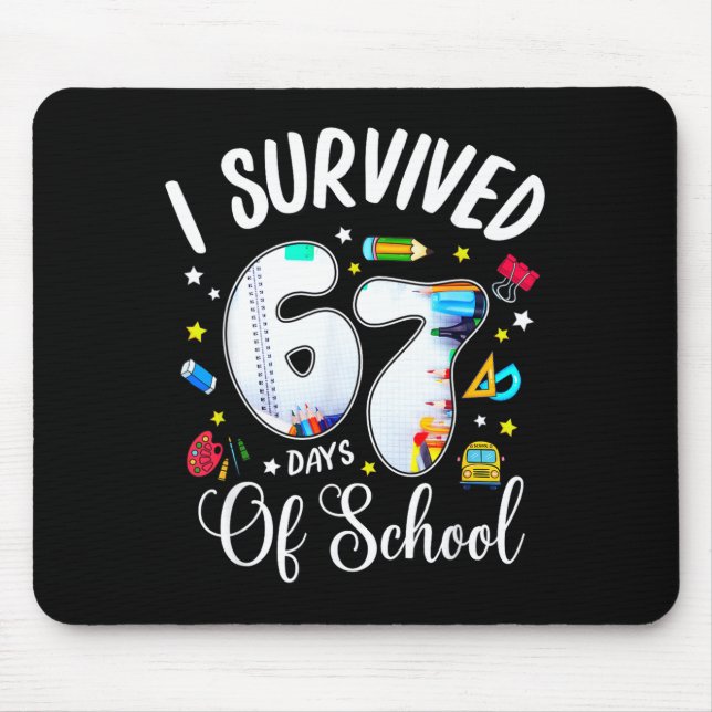Mousepad Sobrevivi a 67 Dias de Aula Meme Divertido Profess (Frente)