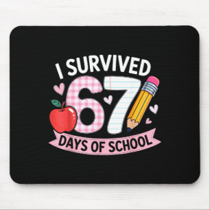 Mousepad Sobrevivi a 67 Dias De Escola Meme Engraçado Aluno