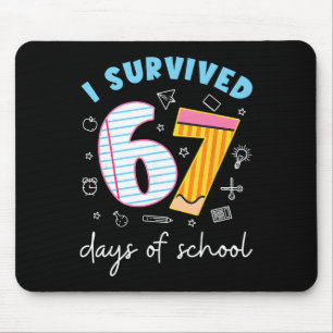 Mousepad Sobrevivi a 67 Dias de Escola Piada Meme Professor