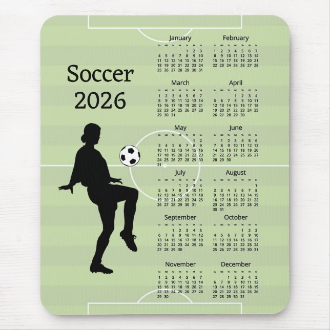 Mousepad Soccer 2026 Calendar  (Frente)