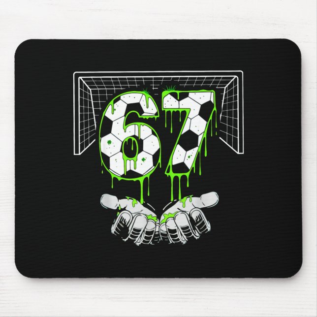 Mousepad Soccer 67 Six Seven Funny Gen Alpha Meme Drip  (Frente)