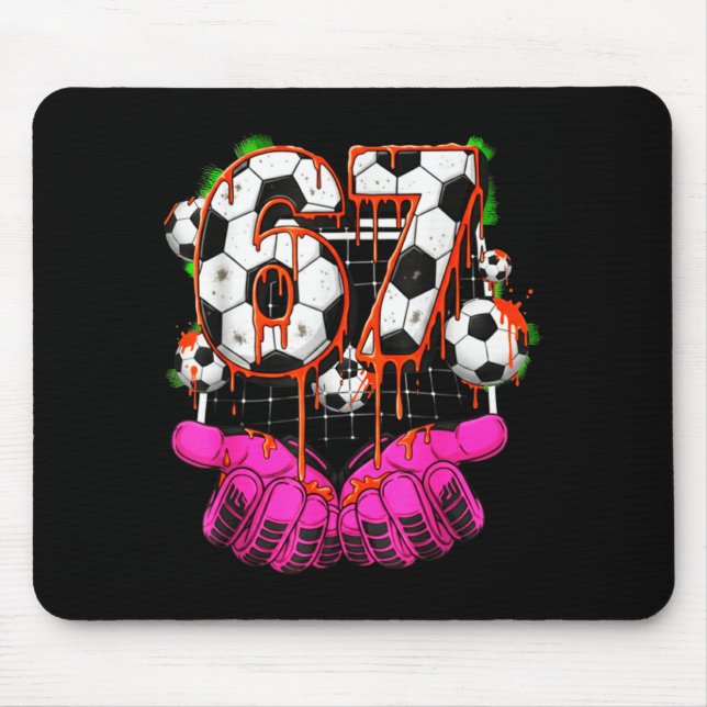 Mousepad Soccer 67 Six Seven Funny Gen Alpha Meme Drip Boys (Frente)