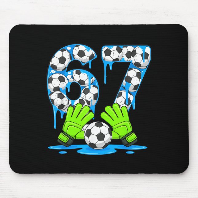 Mousepad Soccer 67 Six Seven Gen Alpha Meme Drip 67 Ice Cre (Frente)