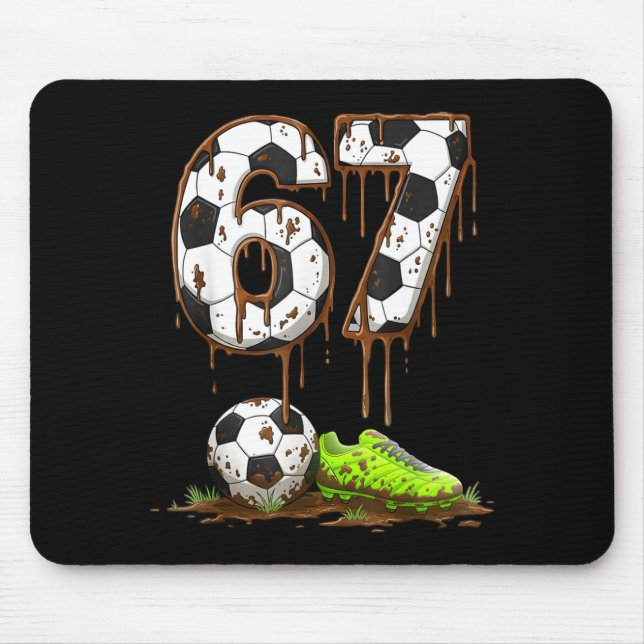 Mousepad Soccer 67 Six Seven Meme Boys Teens Kids Gen Alpha (Frente)