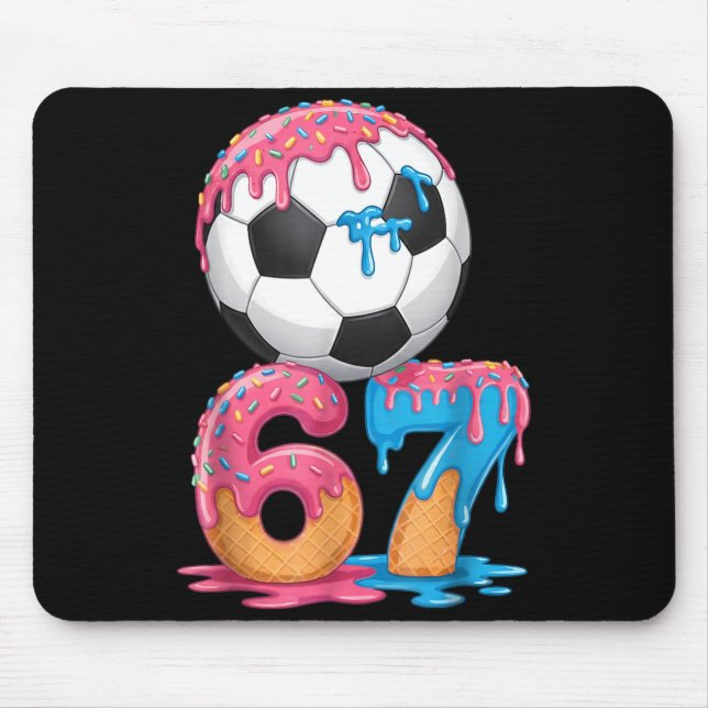 Mousepad Soccer Drip Number 67 Boys Soccer Player 67  (Frente)