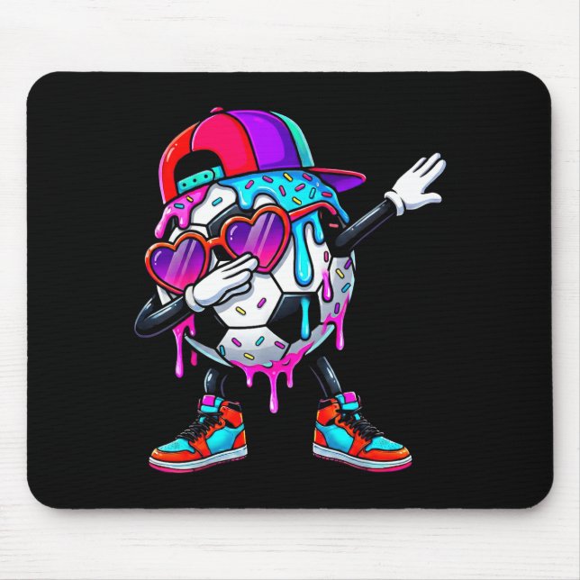 Mousepad Soccer Ice Cream Drip Dabbing Sprinkles Srts Boys  (Frente)