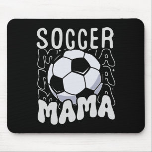 Mousepad Soccer Mama Groovy Retro Soccer Mãe Dia de as mães
