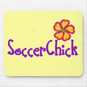 Mousepad SoccerChick FlowerDark