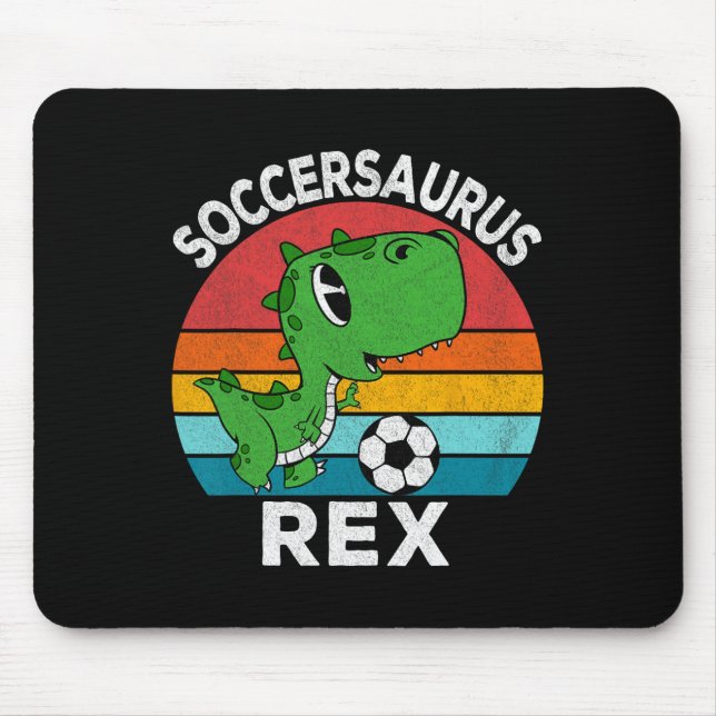 Mousepad Soccersaurus Rex Dinossauro de Futebol Para Menino (Frente)