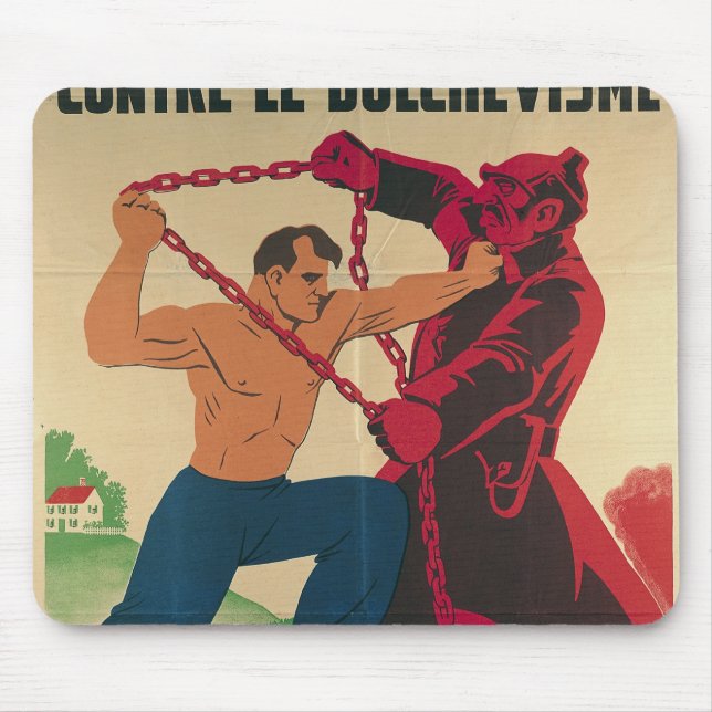 Mousepad Socialismo contra o Bolshevism para um livre (Frente)