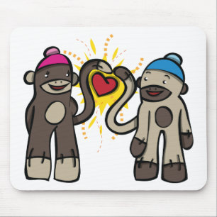 Mousepad Sock Monkey Love