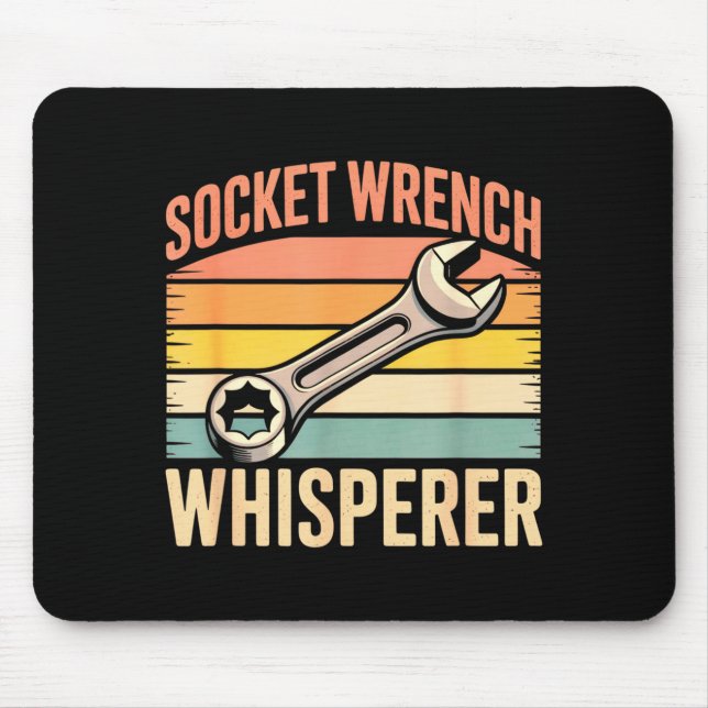 Mousepad Socket Wrench Whisperer Retro Mechanic Crew Auto T (Frente)