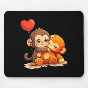 Mousepad Soco de macaco bebê lindo bebê animal engraçado gr