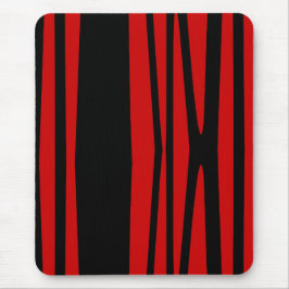 Mousepad Socorro moderno, preto, vermelho, abstrato