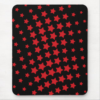Mousepad Socorro moderno, preto, vermelho, abstrato, estrel