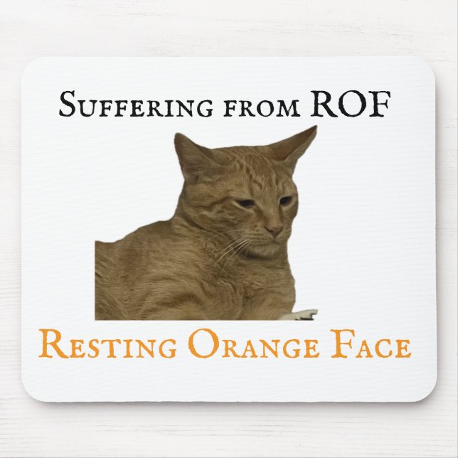 Mousepad Sofrendo de ROF (Rosto Laranja em Descanso) (Frente)
