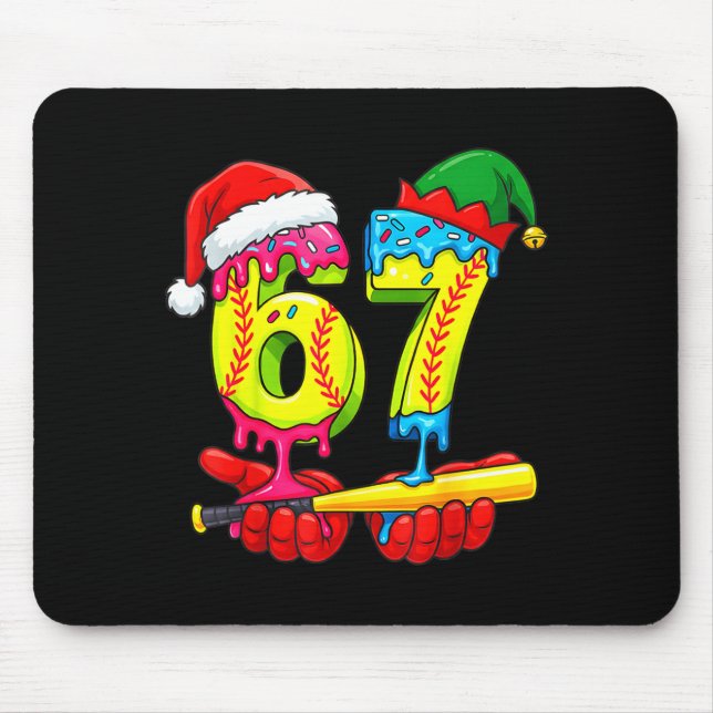 Mousepad Softball 67 Ice Cream Drip Six Seven Boys Funny Ch (Frente)