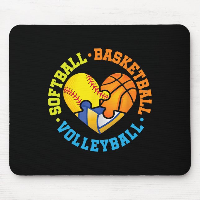 Mousepad Softll Sketll Volei  (Frente)