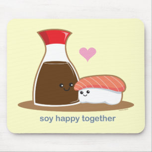 Mousepad Soja feliz junto